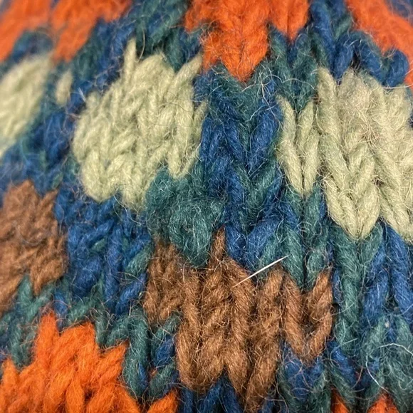 Rising Tide Nepal Wool Knit Hat Fleece Lined Winter - Picture 13 of 15